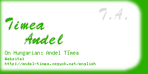 timea andel business card