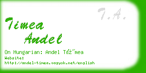 timea andel business card